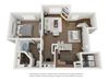 1 Bedroom 1 Bathroom 3D Floor Plan A 1 Bedroom 1 Bathroom 3D Floor Plan A